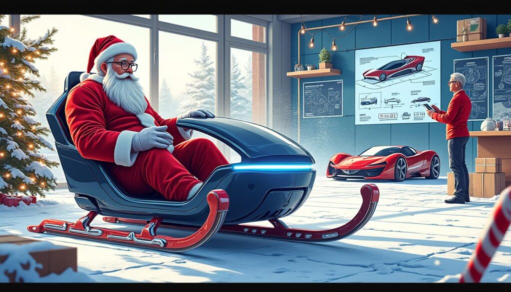 découvrez comment l'industrie automobile émerveille le père noël en lui offrant des idées de traîneaux innovants et futuristes.