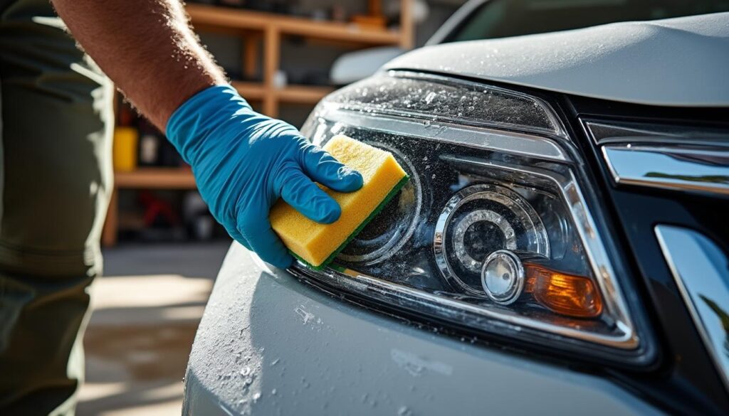 découvrez des astuces efficaces pour nettoyer les phares de votre voiture avec du bicarbonate de soude et du vinaigre blanc, et retrouvez une meilleure visibilité en un rien de temps.