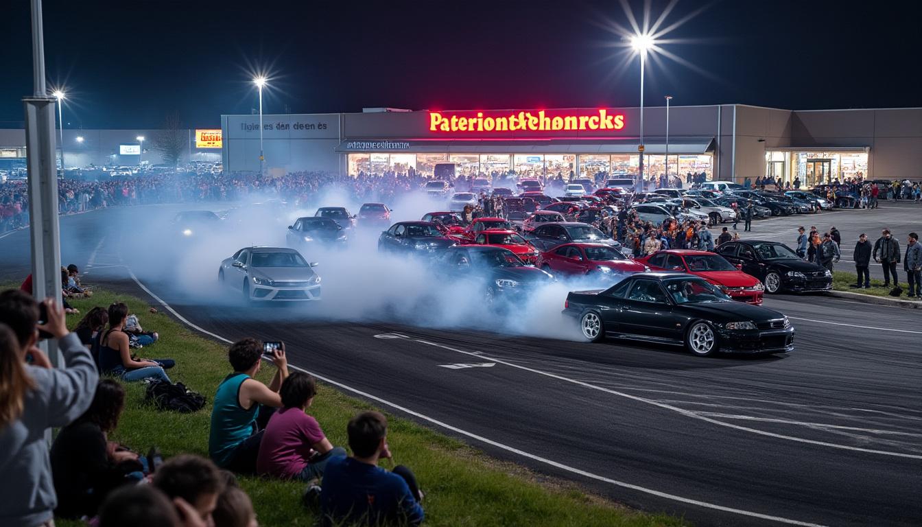 un rassemblement automobile non autorisé a eu lieu à saint-paul-lès-romans dans la drôme. des infractions ont été constatées, mais aucune mesure immédiate n'a été prise.