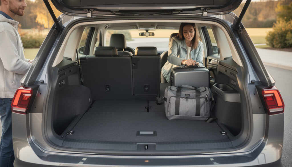 découvrez le volume de coffre du tiguan et optimisez vos déplacements grâce à son espace de chargement modulable et spacieux.