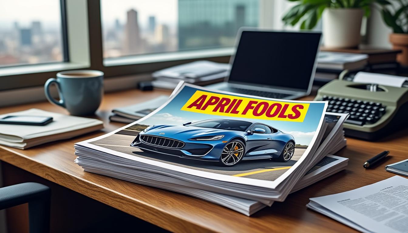 découvrez l'audacieux poisson d'avril d'un magazine mettant en scène une nonagénaire dépassant les 220 km/h en porsche, une histoire surprenante et pleine d'humour.