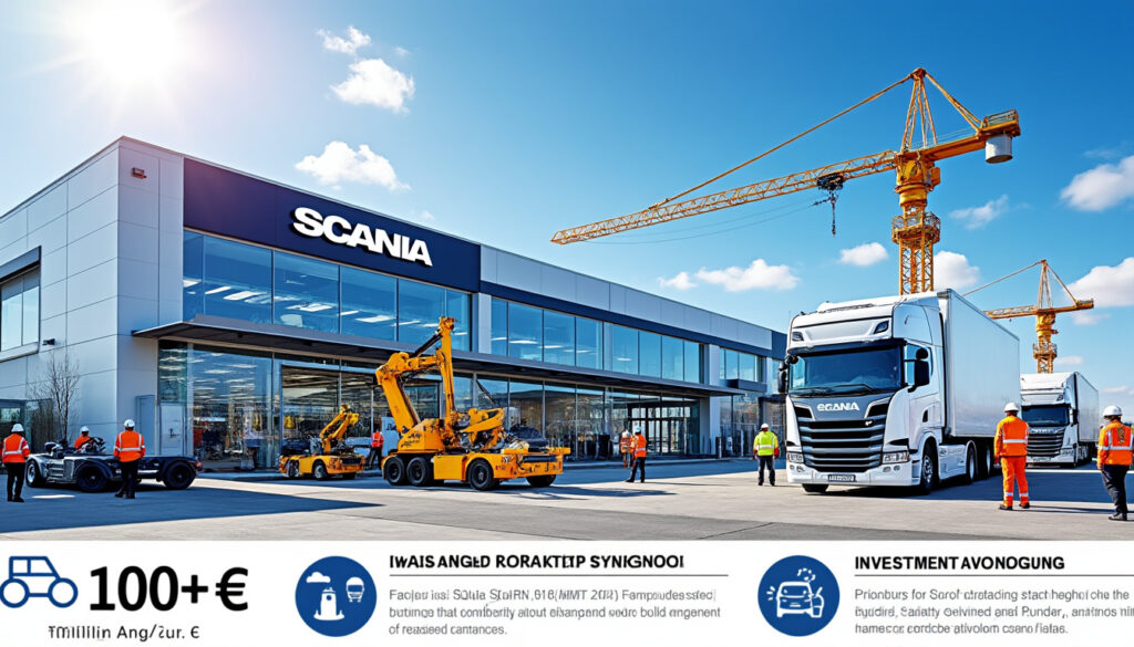 scania annonce un investissement de plus de 100 millions d'euros à angers, visant à renforcer sa présence dans le secteur automobile et stimuler l'économie locale.