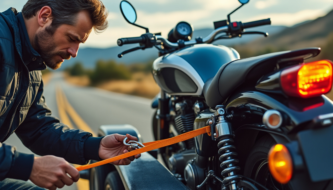 découvrez les étapes essentielles pour attacher une moto sur une remorque en toute sécurité, afin de garantir un transport stable et sans risque.