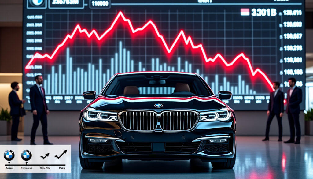 bmw reçoit son troisième avertissement sur résultats en deux ans, provoquant une chute spectaculaire de son action en bourse et inquiètant les investisseurs.