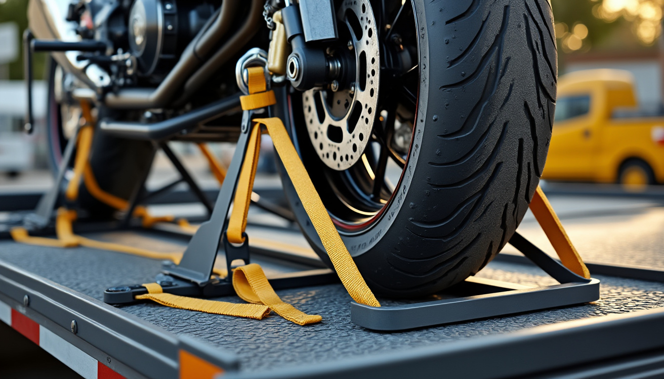 découvrez les meilleures méthodes pour sécuriser la fixation de votre moto sur une remorque, garantissant un transport sûr et sans risque.
