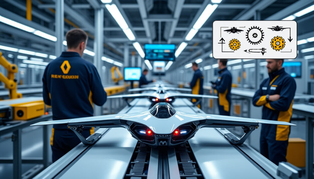 renault révolutionne la technologie militaire en augmentant la production de drones kamikazes, marquant le début d'une nouvelle ère d'innovation et de puissance stratégique.